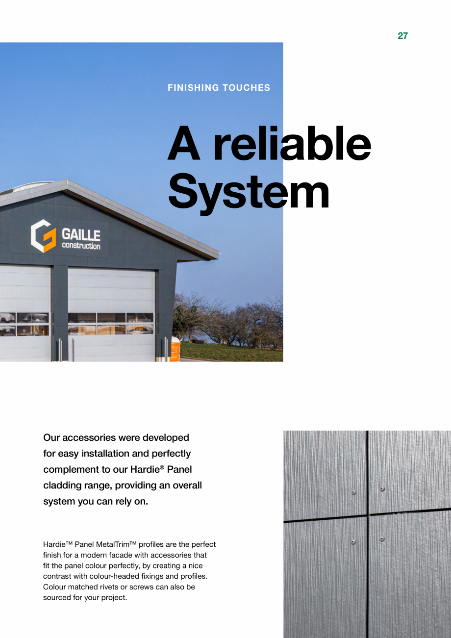 Pagina 27-Placi de fibrociment  James Hardie Panel , Architectural Panel Catalog, brosura Engleza 