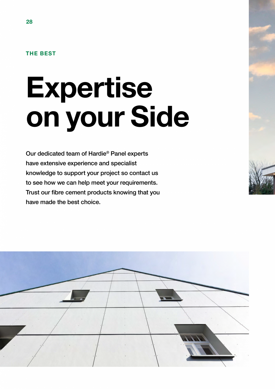 Pagina 28-Placi de fibrociment  James Hardie Panel , Architectural Panel Catalog, brosura Engleza 