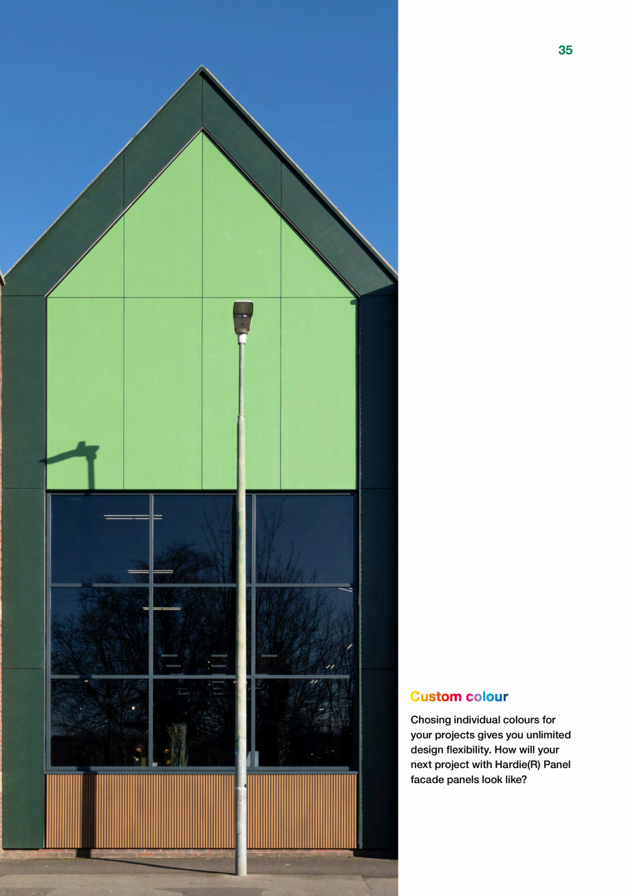 Pagina 35-Placi de fibrociment  James Hardie Panel , Architectural Panel Catalog, brosura Engleza 