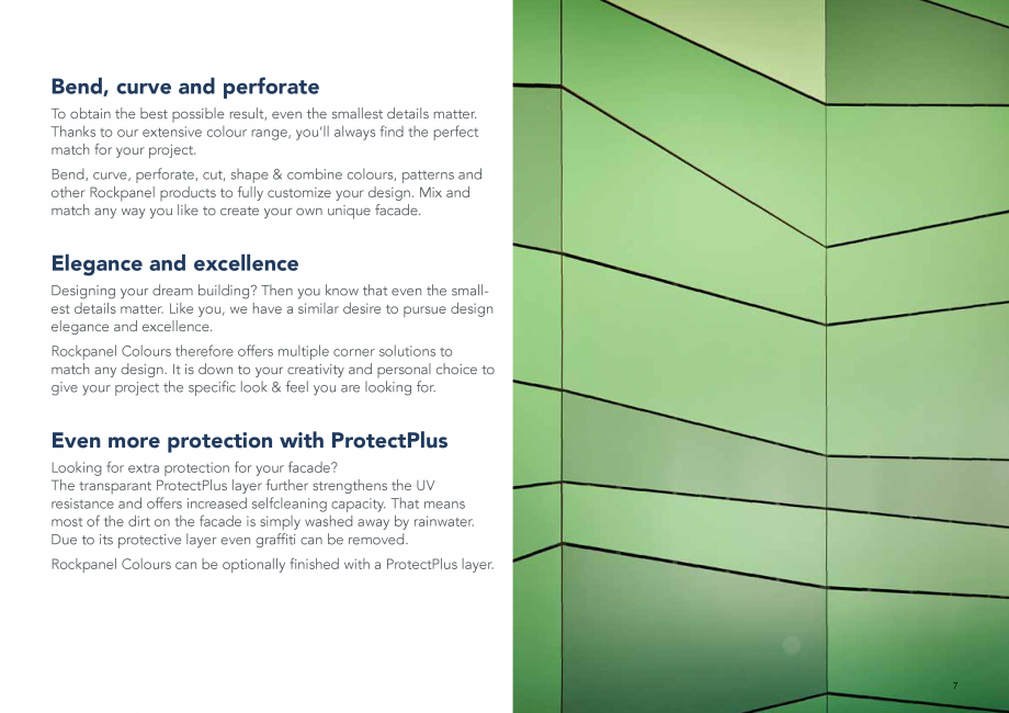 Pagina 7 - Placi din vata minerala bazaltica pentru fatade ventilate Rockpanel Catalog, brosura...