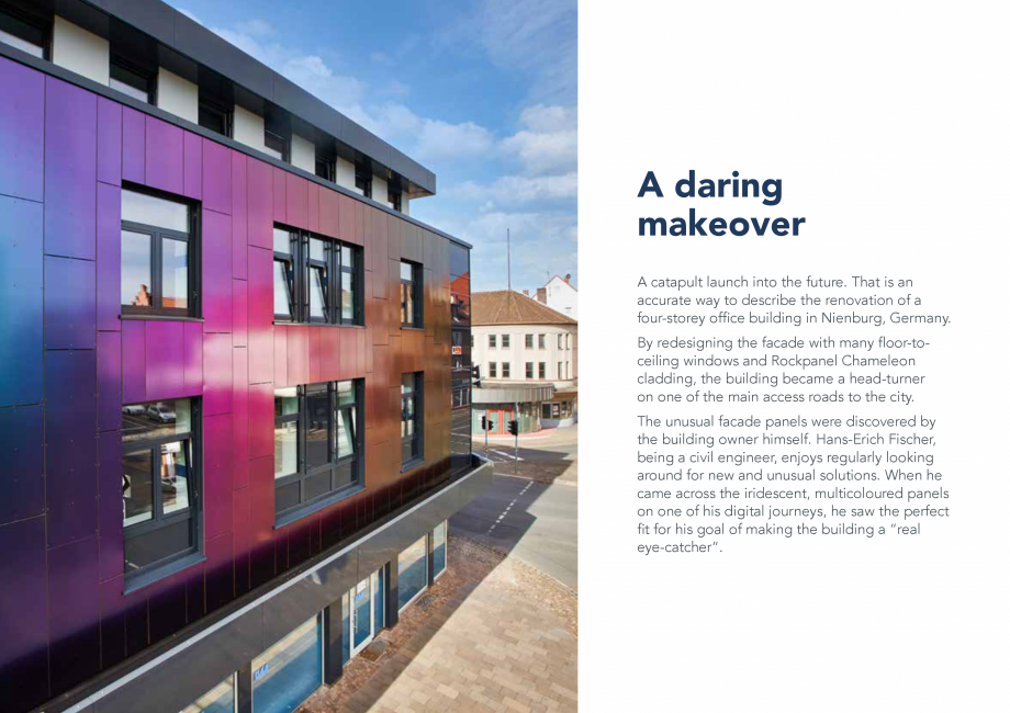 Pagina 12-Placi din vata minerala bazaltica pentru fatade ventilate - Chameleon Rockpanel Catalog, brosura...