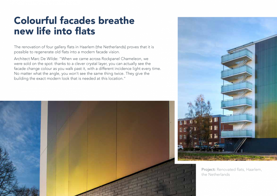 Pagina 14-Placi din vata minerala bazaltica pentru fatade ventilate - Chameleon Rockpanel Catalog, brosura...