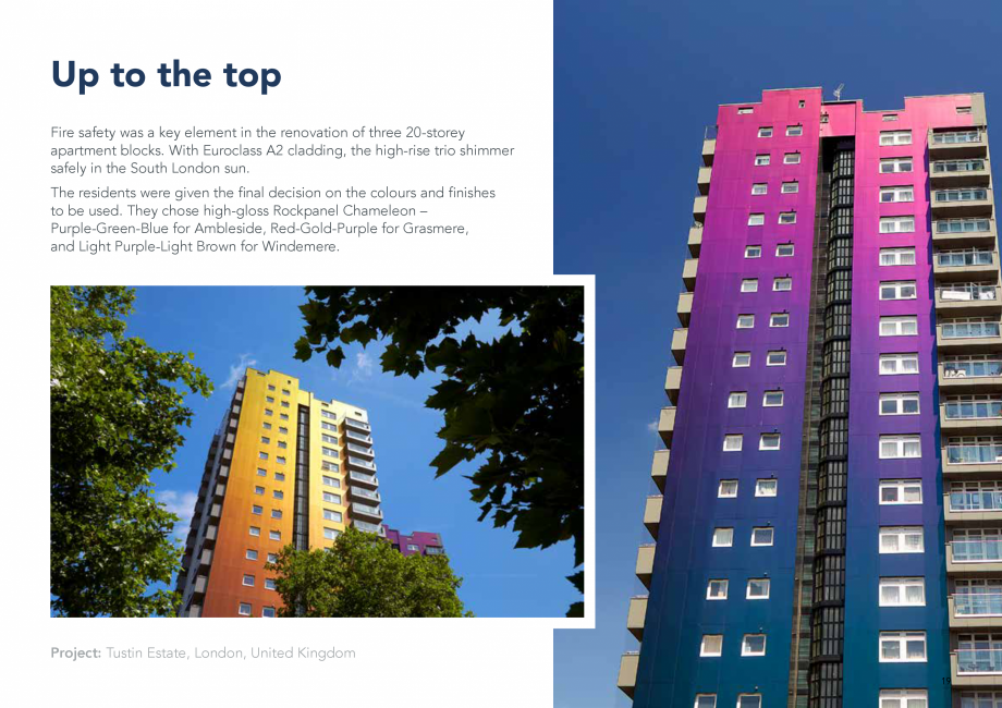 Pagina 19-Placi din vata minerala bazaltica pentru fatade ventilate - Chameleon Rockpanel Catalog, brosura...