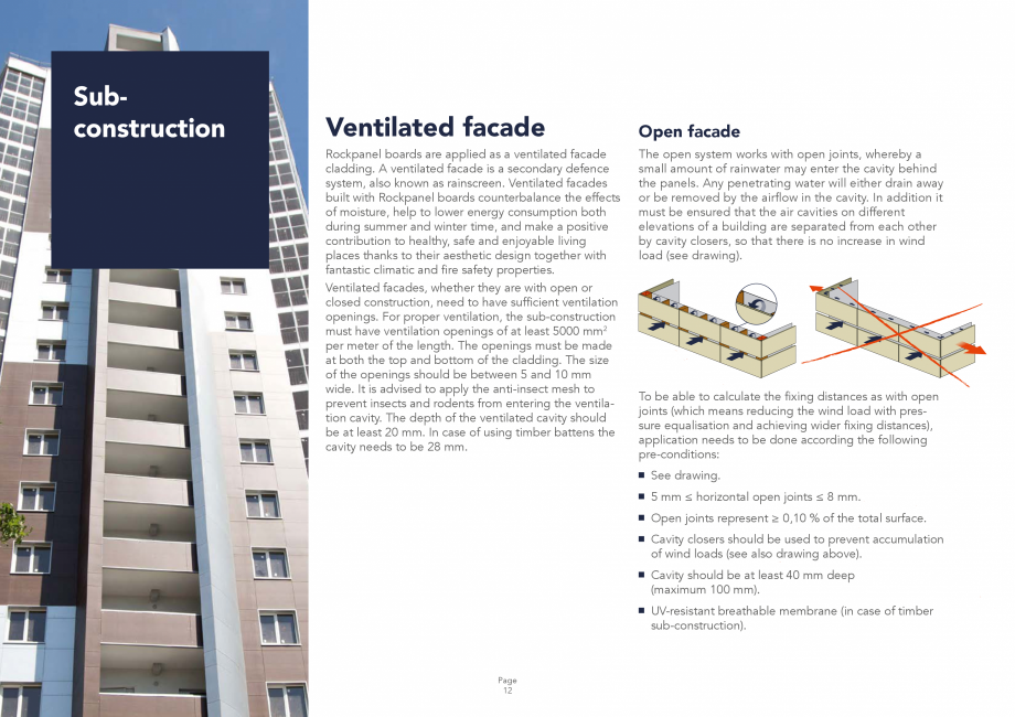 Pagina 12 - Placi din vata minerala bazaltica pentru fatade ventilate Rockpanel Instructiuni montaj,...