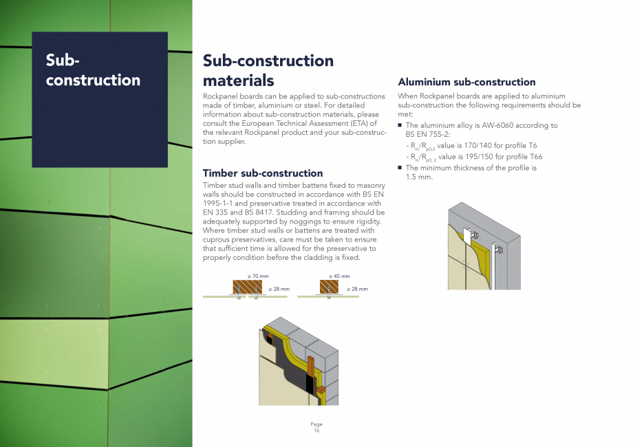 Pagina 16 - Placi din vata minerala bazaltica pentru fatade ventilate Rockpanel Instructiuni montaj,...