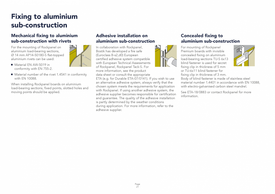 Pagina 21 - Placi din vata minerala bazaltica pentru fatade ventilate Rockpanel Instructiuni montaj,...