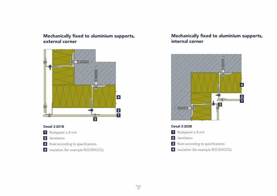Pagina 49 - Placi din vata minerala bazaltica pentru fatade ventilate Rockpanel Instructiuni montaj,...