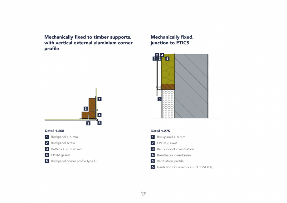 Pagina 57 - Placi din vata minerala bazaltica pentru fatade ventilate Rockpanel Instructiuni montaj,...
