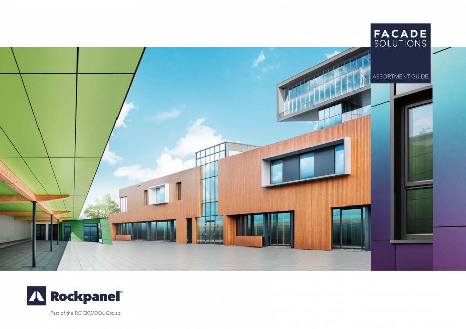 Pagina 1-Placi din vata minerala bazaltica pentru fatade ventilate Rockpanel Catalog, brosura Engleza FA C A ...