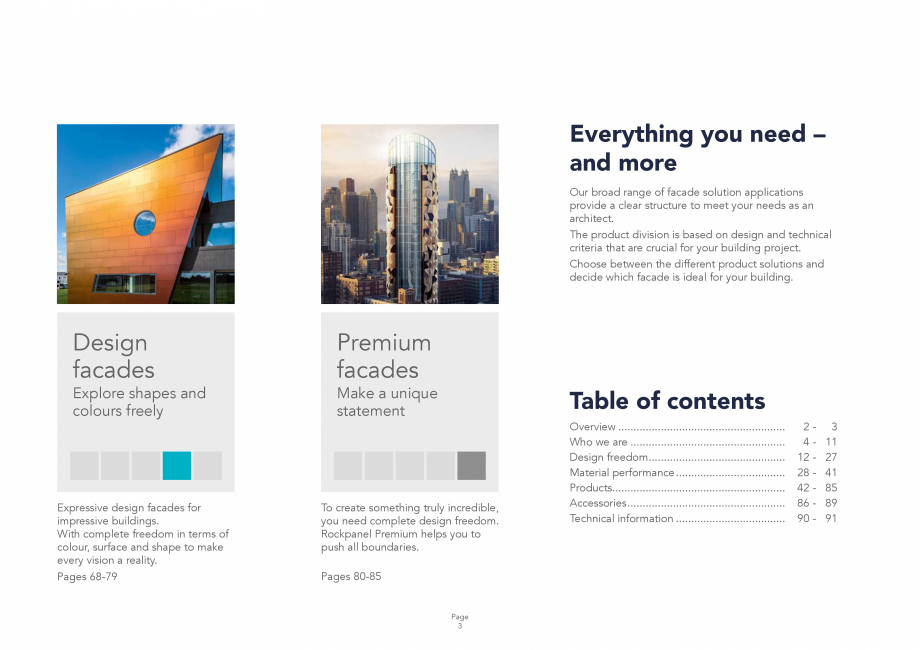 Pagina 3-Placi din vata minerala bazaltica pentru fatade ventilate Rockpanel Catalog, brosura Engleza 
This...