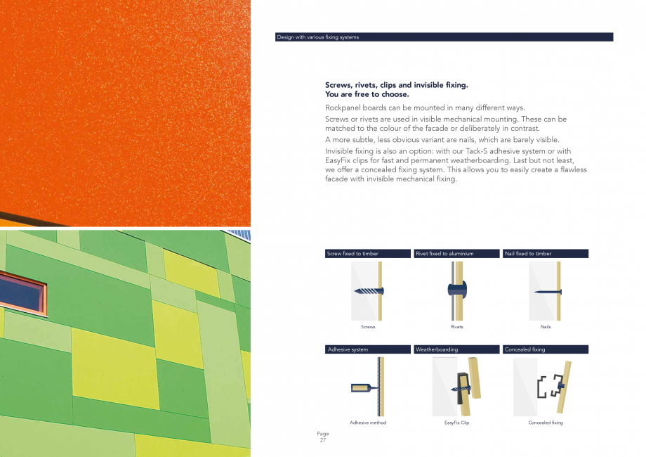 Pagina 27-Placi din vata minerala bazaltica pentru fatade ventilate Rockpanel Catalog, brosura Engleza ions
...