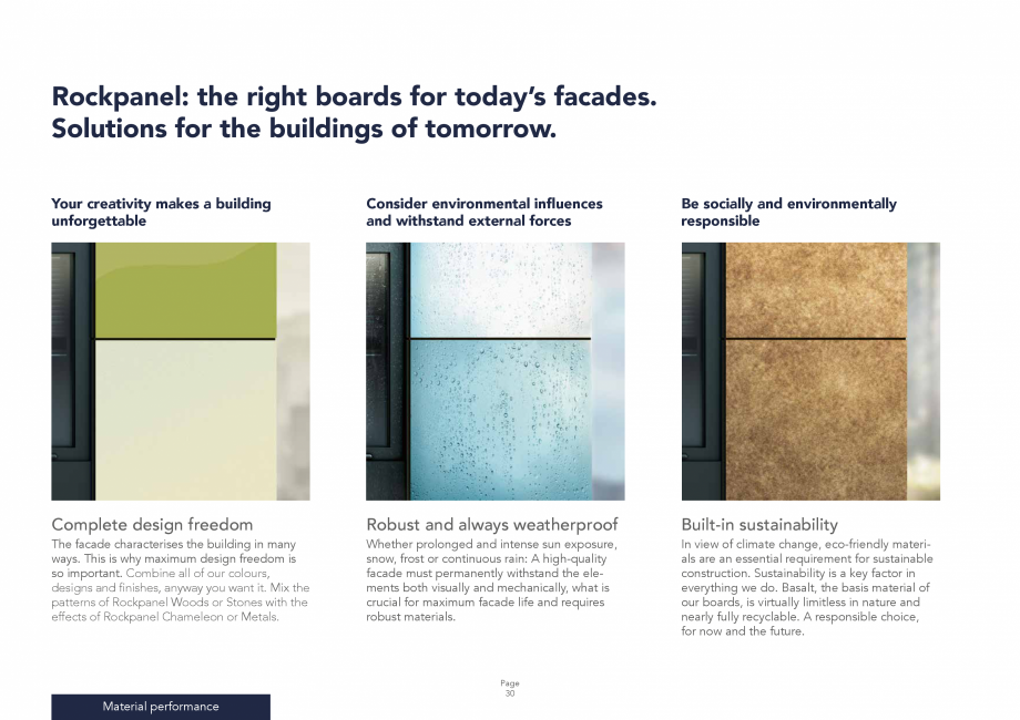 Pagina 30 - Placi din vata minerala bazaltica pentru fatade ventilate Rockpanel Catalog, brosura...