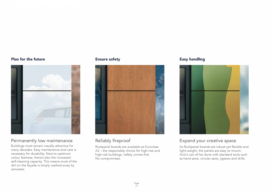 Pagina 31 - Placi din vata minerala bazaltica pentru fatade ventilate Rockpanel Catalog, brosura...