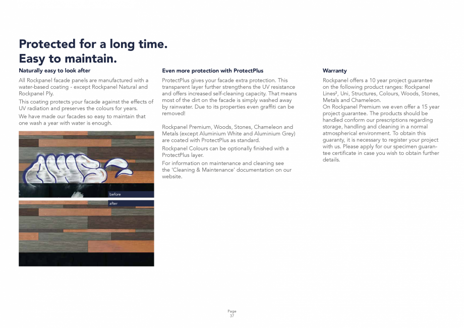 Pagina 37-Placi din vata minerala bazaltica pentru fatade ventilate Rockpanel Catalog, brosura Engleza m and...