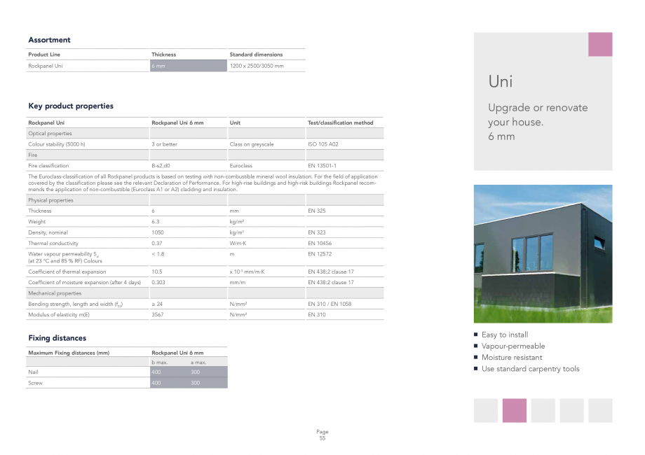 Pagina 55-Placi din vata minerala bazaltica pentru fatade ventilate Rockpanel Catalog, brosura Engleza ent...