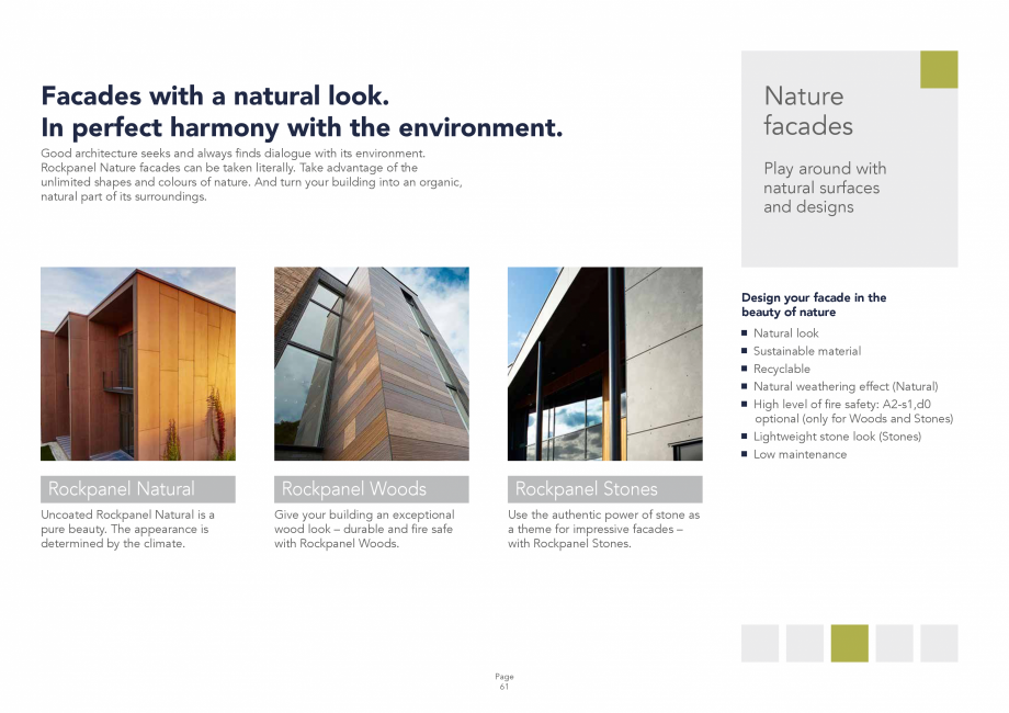 Pagina 61-Placi din vata minerala bazaltica pentru fatade ventilate Rockpanel Catalog, brosura Engleza    ...