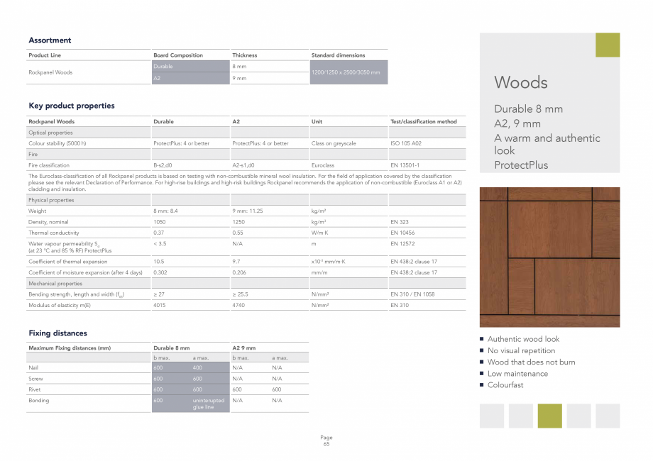 Pagina 65-Placi din vata minerala bazaltica pentru fatade ventilate Rockpanel Catalog, brosura Engleza 