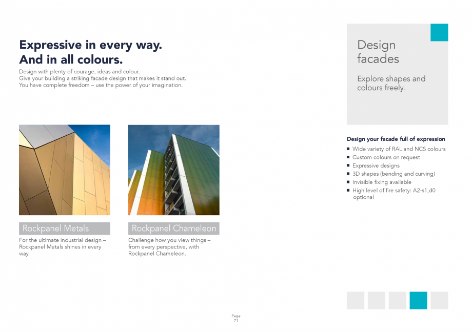 Pagina 71-Placi din vata minerala bazaltica pentru fatade ventilate Rockpanel Catalog, brosura Engleza 