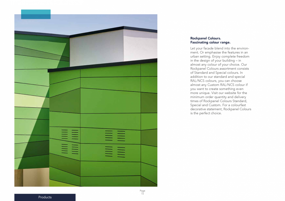 Pagina 72-Placi din vata minerala bazaltica pentru fatade ventilate Rockpanel Catalog, brosura Engleza 