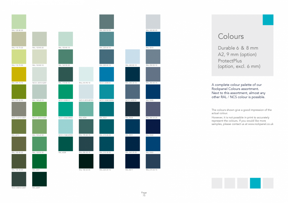 Pagina 75-Placi din vata minerala bazaltica pentru fatade ventilate Rockpanel Catalog, brosura Engleza 