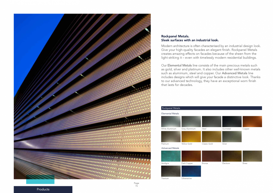 Pagina 76-Placi din vata minerala bazaltica pentru fatade ventilate Rockpanel Catalog, brosura Engleza 