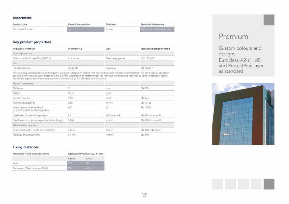 Pagina 85-Placi din vata minerala bazaltica pentru fatade ventilate Rockpanel Catalog, brosura Engleza 