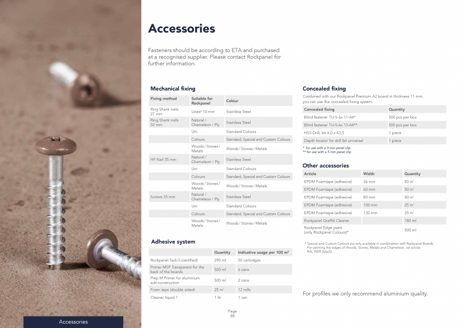 Pagina 88-Placi din vata minerala bazaltica pentru fatade ventilate Rockpanel Catalog, brosura Engleza 
