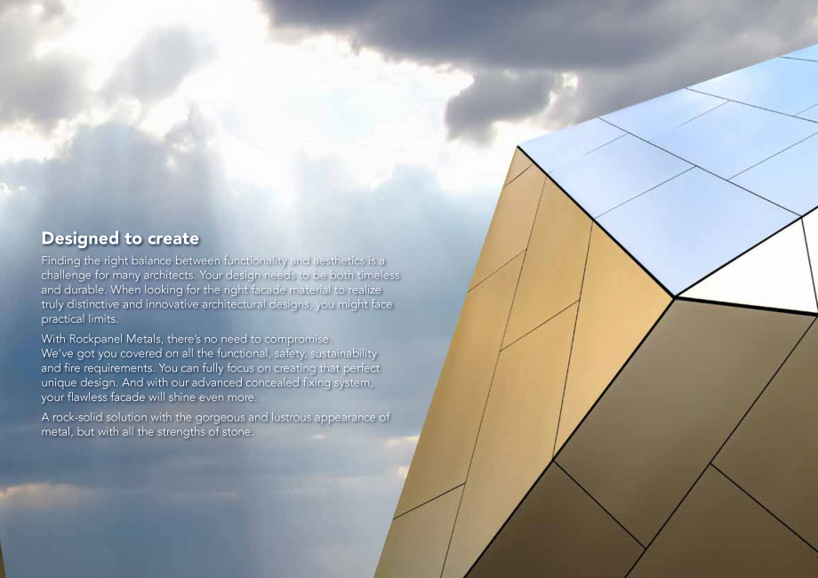 Pagina 5 - Placi din vata minerala bazaltica pentru fatade ventilate - METAL Rockpanel Catalog,...