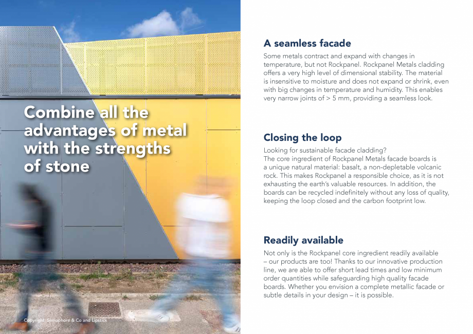 Pagina 14 - Placi din vata minerala bazaltica pentru fatade ventilate - METAL Rockpanel Catalog,...
