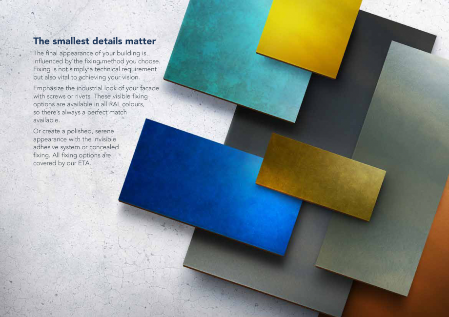 Pagina 15 - Placi din vata minerala bazaltica pentru fatade ventilate - METAL Rockpanel Catalog,...