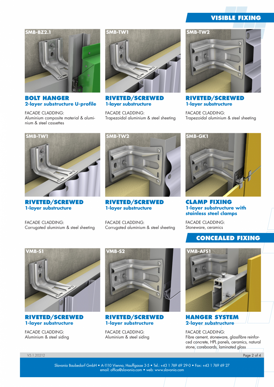 Pagina 3-Sisteme de fixare din aluminiu pentru placaje uscate exterioare SPIDI max Catalog, brosura Engleza...