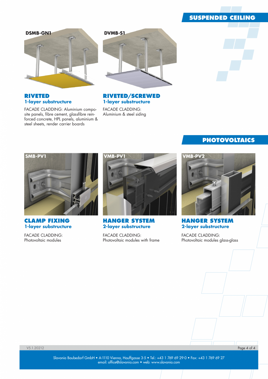Pagina 5-Sisteme de fixare din aluminiu pentru placaje uscate exterioare SPIDI max Catalog, brosura Engleza...