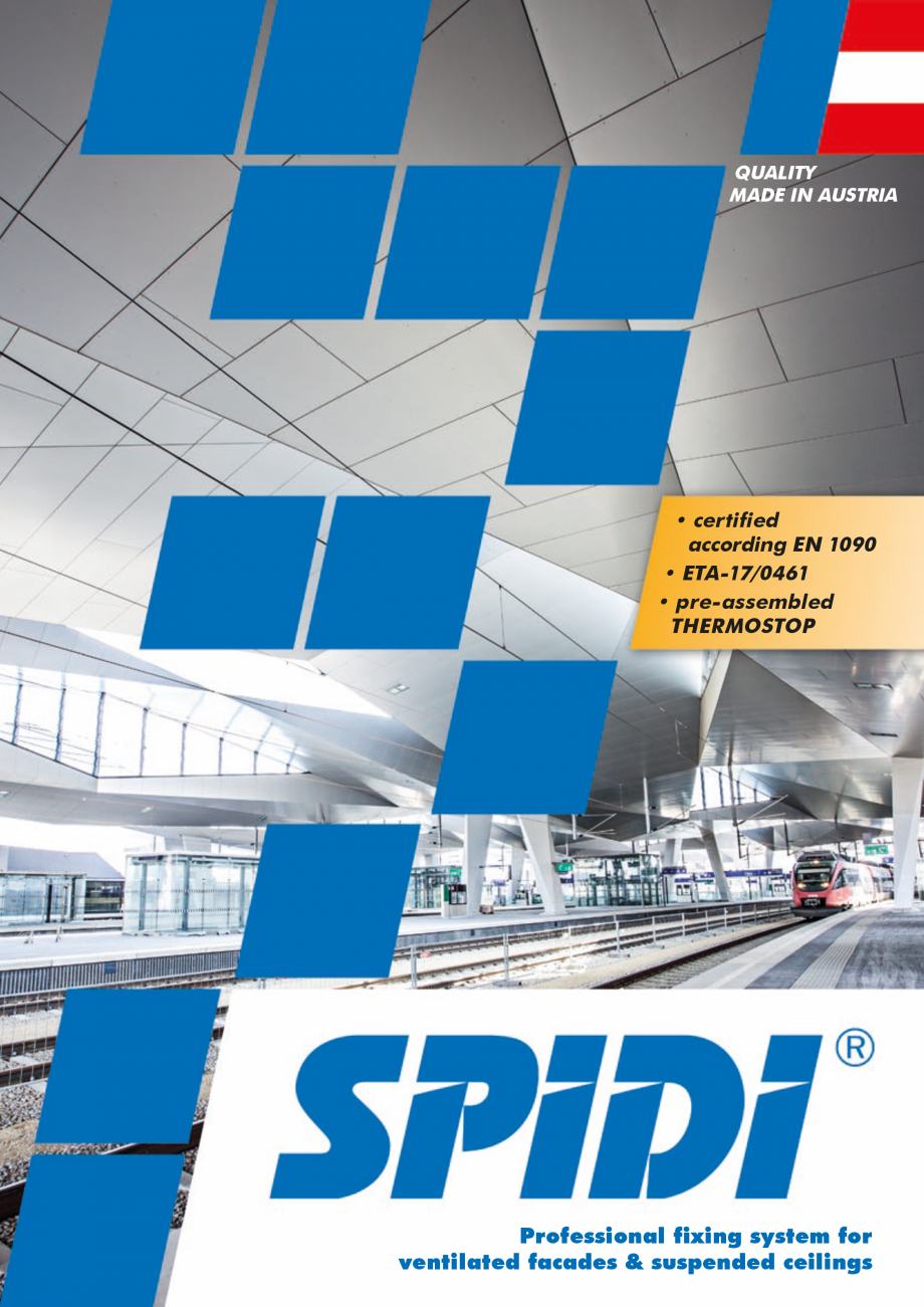 Pagina 1 - Sisteme de fixare din aluminiu pentru placaje uscate exterioare SPIDI max Catalog,...