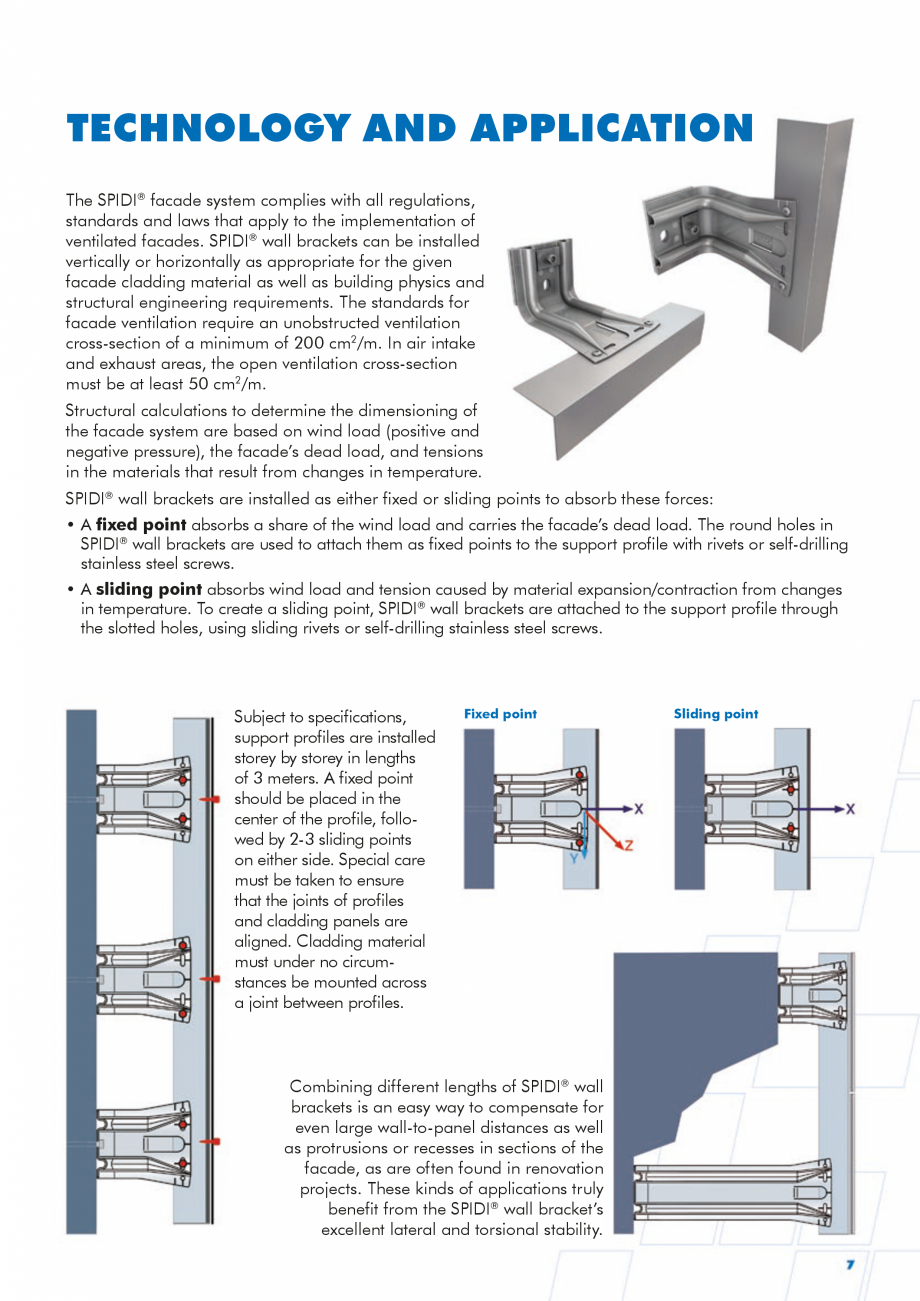 Pagina 7-Sisteme de fixare din aluminiu pentru placaje uscate exterioare SPIDI max Catalog, brosura Engleza...