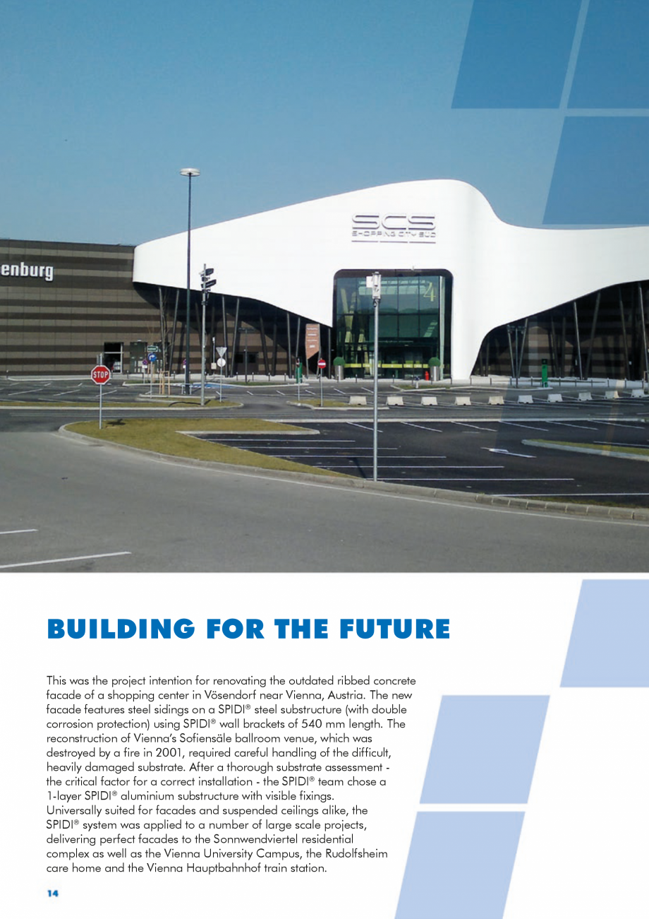 Pagina 14-Sisteme de fixare din aluminiu pentru placaje uscate exterioare SPIDI max Catalog, brosura Engleza  ...