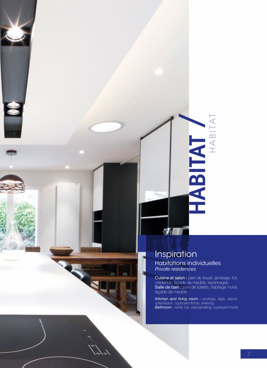 Pagina 7-Placi HPL pentru placari interioare POLYREY COMPACT HPL Catalog, brosura Engleza, Franceza...
