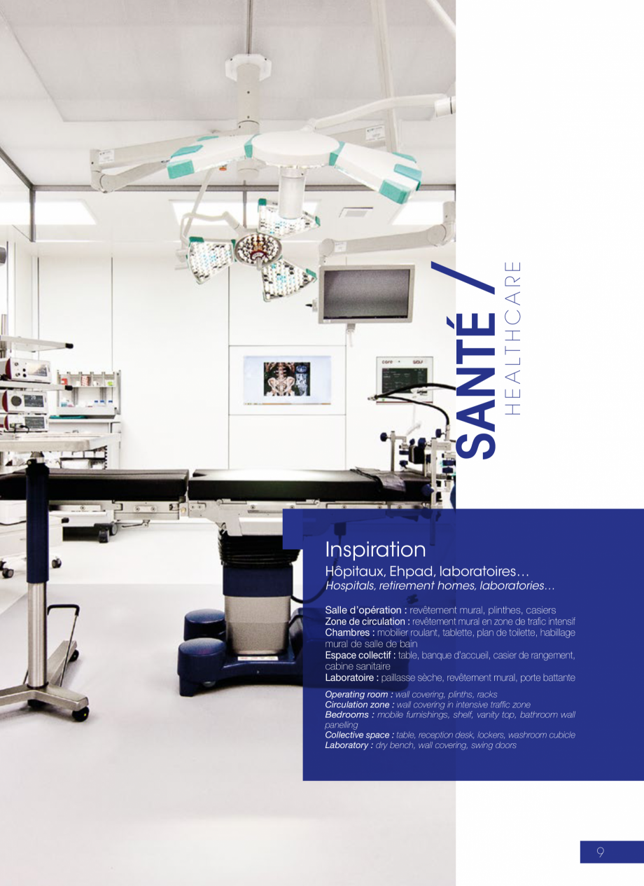 Pagina 9-Placi HPL pentru placari interioare POLYREY COMPACT HPL Catalog, brosura Engleza, Franceza ortes /...