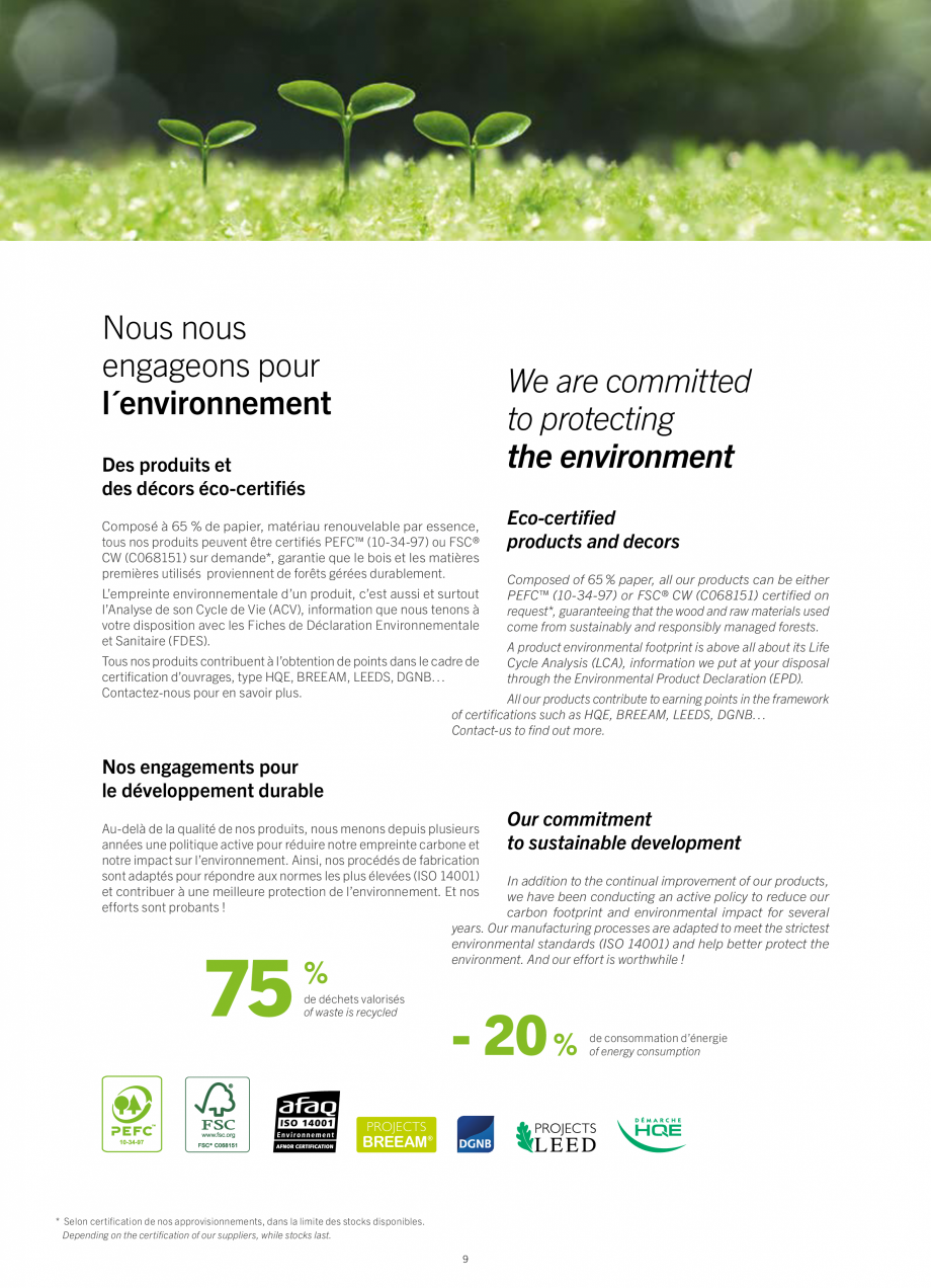 Pagina 11-Placi HPL pentru placari interioare POLYREY FOLIE HPL Catalog, brosura Engleza, Franceza essitent...