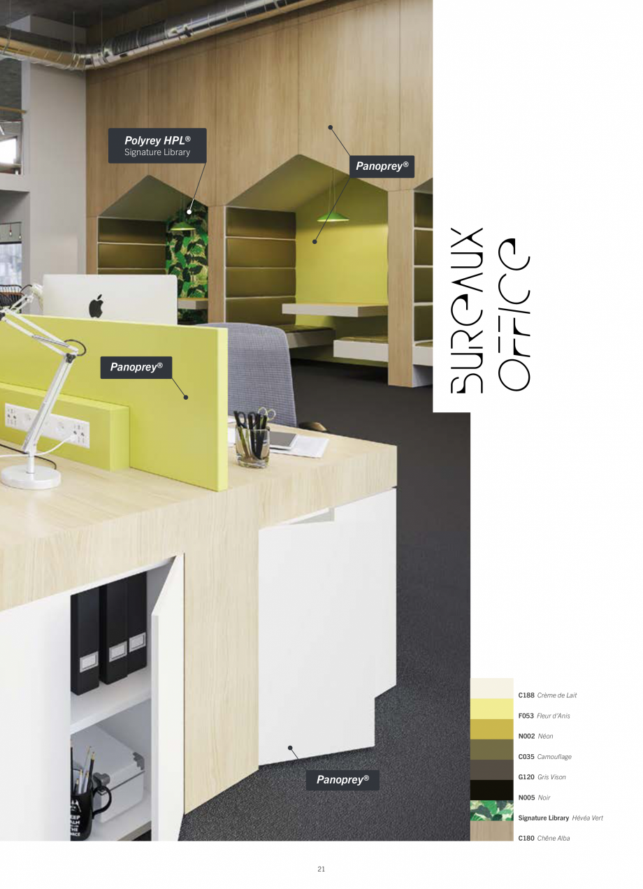 Pagina 23-Placi HPL pentru placari interioare POLYREY FOLIE HPL Catalog, brosura Engleza, Franceza nvention by...