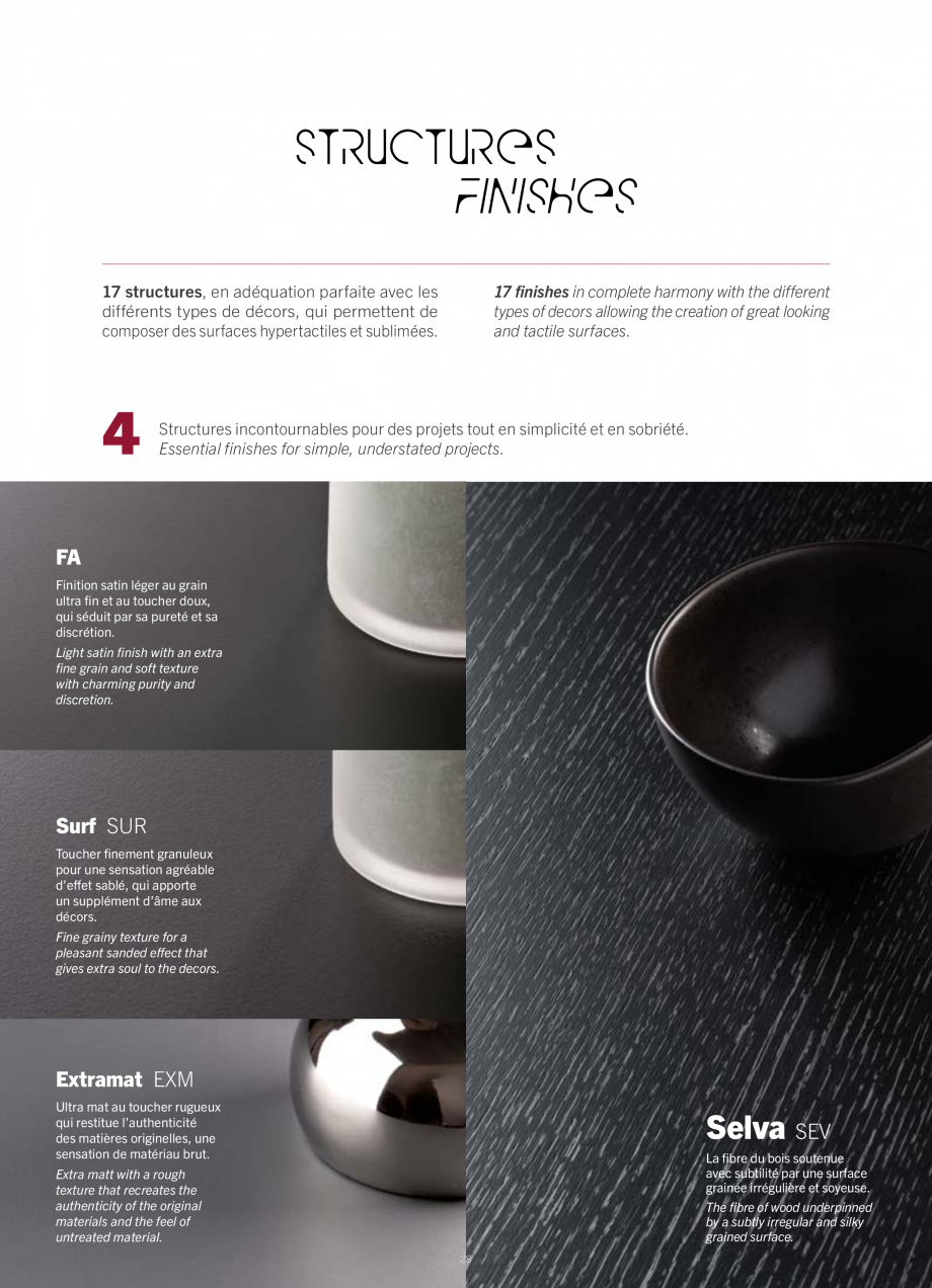 Pagina 30-Placi HPL pentru placari interioare POLYREY FOLIE HPL Catalog, brosura Engleza, Franceza s wood...