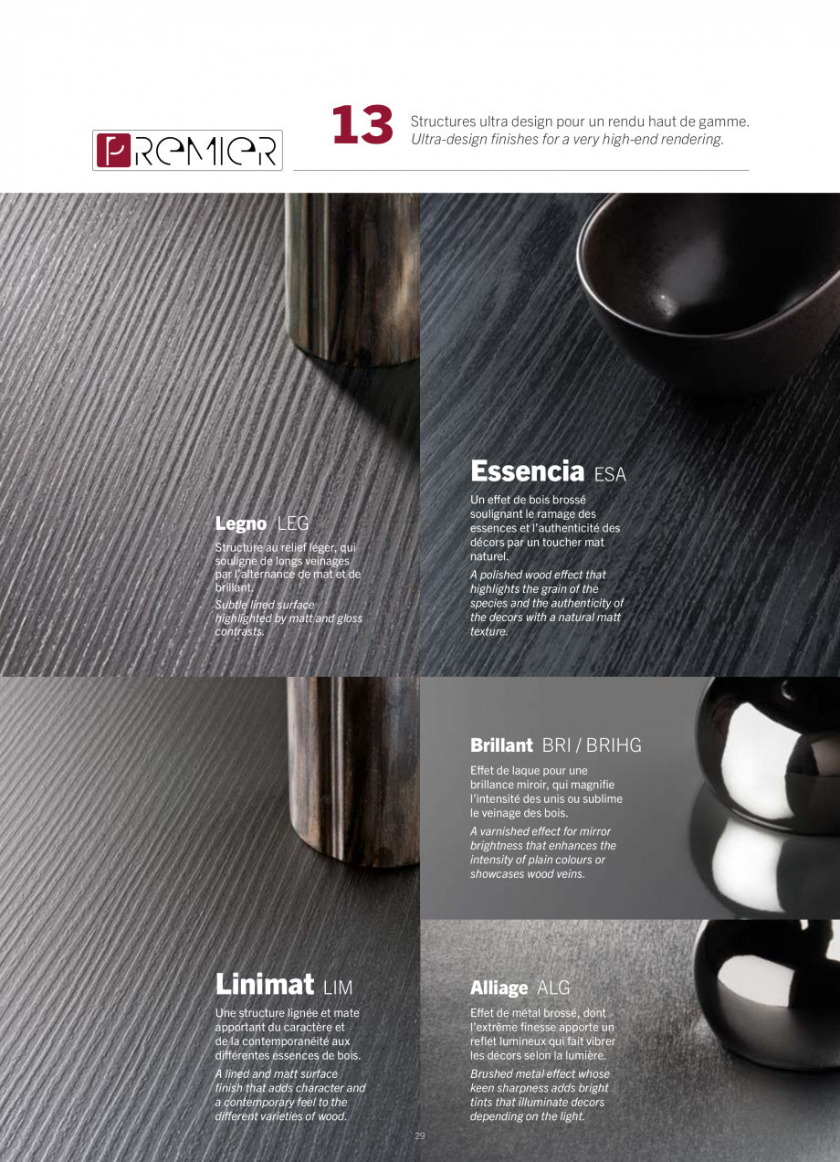 Pagina 31 - Placi HPL pentru placari interioare POLYREY FOLIE HPL Catalog, brosura Engleza, Franceza...