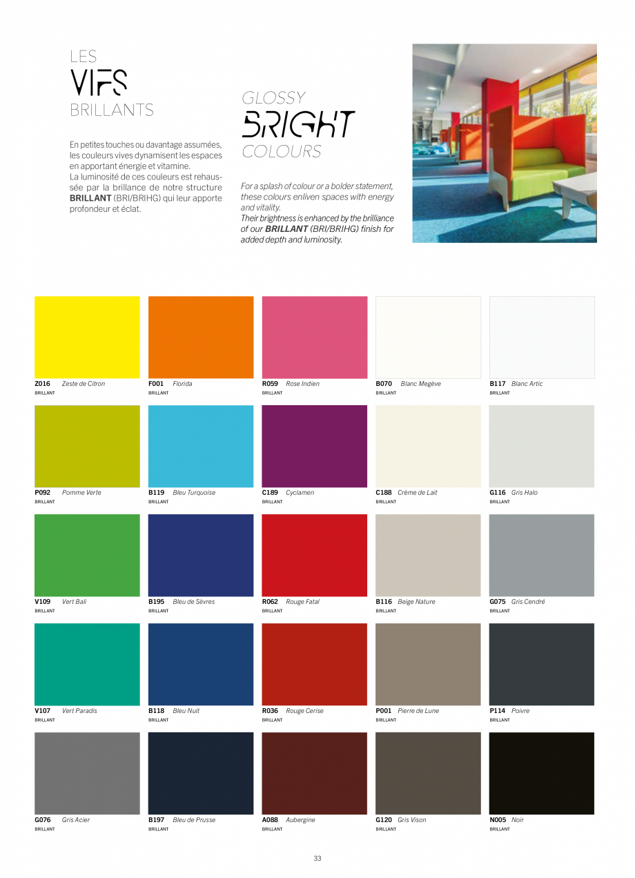 Pagina 35 - Placi HPL pentru placari interioare POLYREY FOLIE HPL Catalog, brosura Engleza, Franceza...
