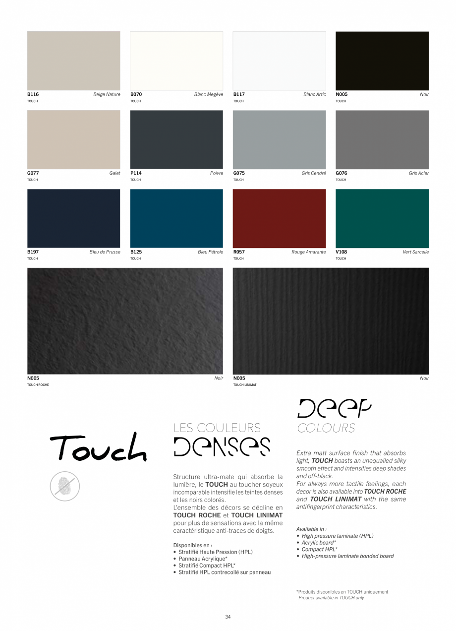 Pagina 36-Placi HPL pentru placari interioare POLYREY FOLIE HPL Catalog, brosura Engleza, Franceza tta

M125...