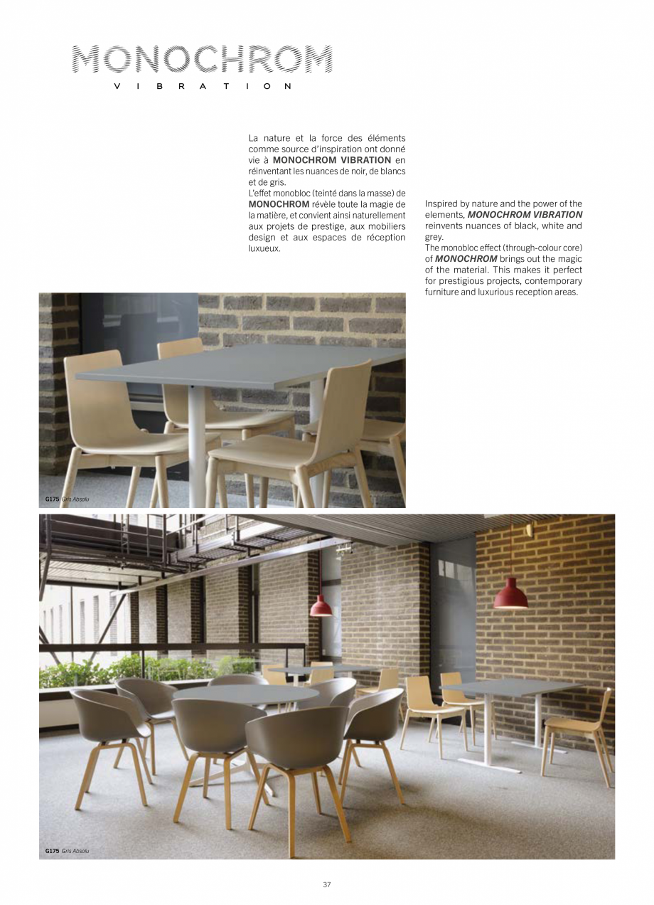 Pagina 39 - Placi HPL pentru placari interioare POLYREY FOLIE HPL Catalog, brosura Engleza, Franceza...