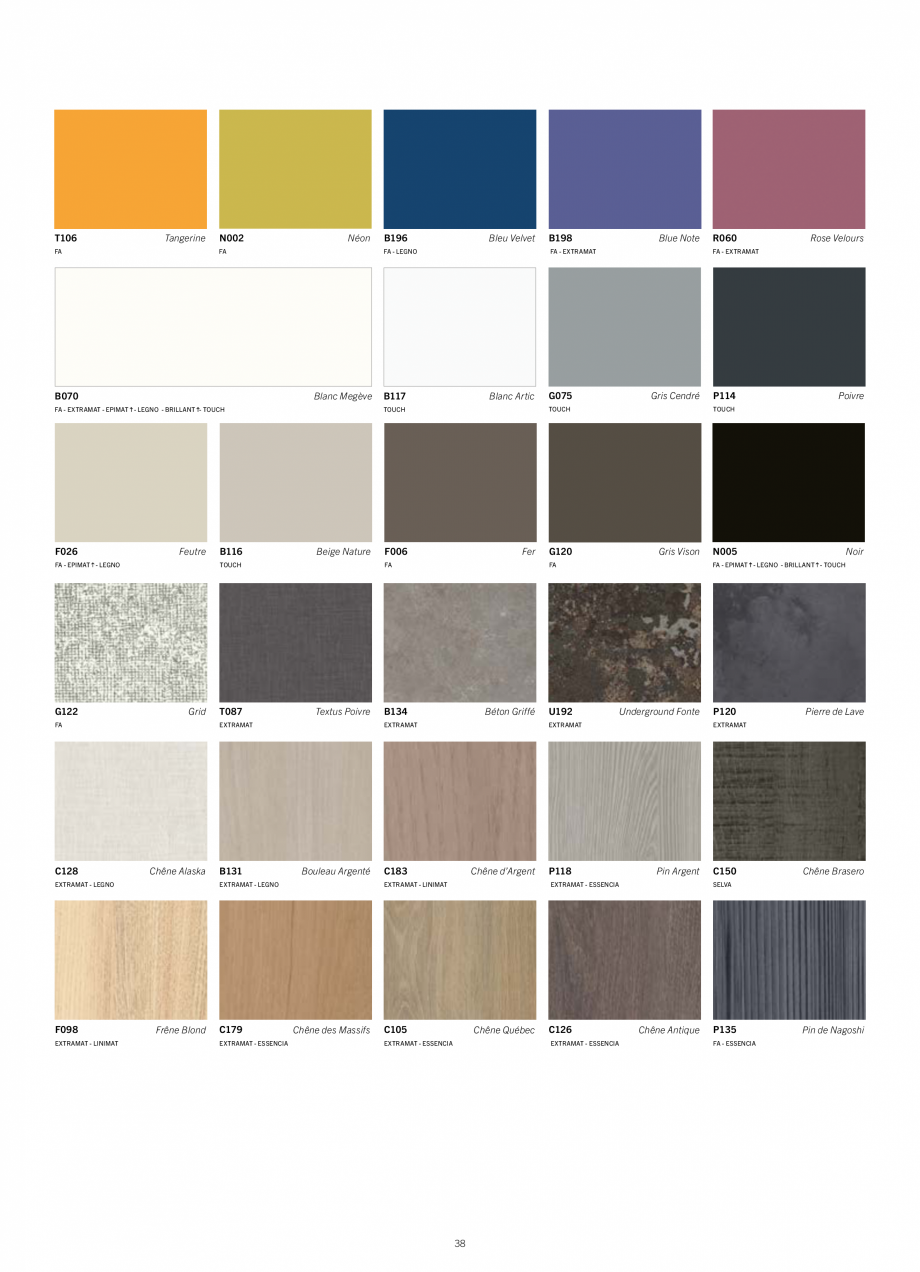 Pagina 40 - Placi HPL pentru placari interioare POLYREY FOLIE HPL Catalog, brosura Engleza, Franceza...