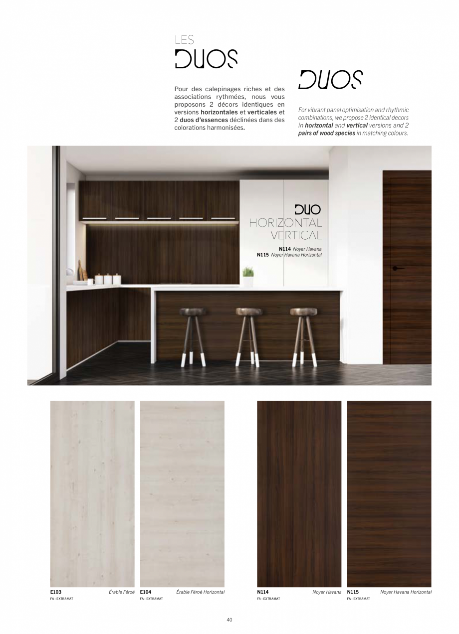 Pagina 42 - Placi HPL pentru placari interioare POLYREY FOLIE HPL Catalog, brosura Engleza, Franceza...