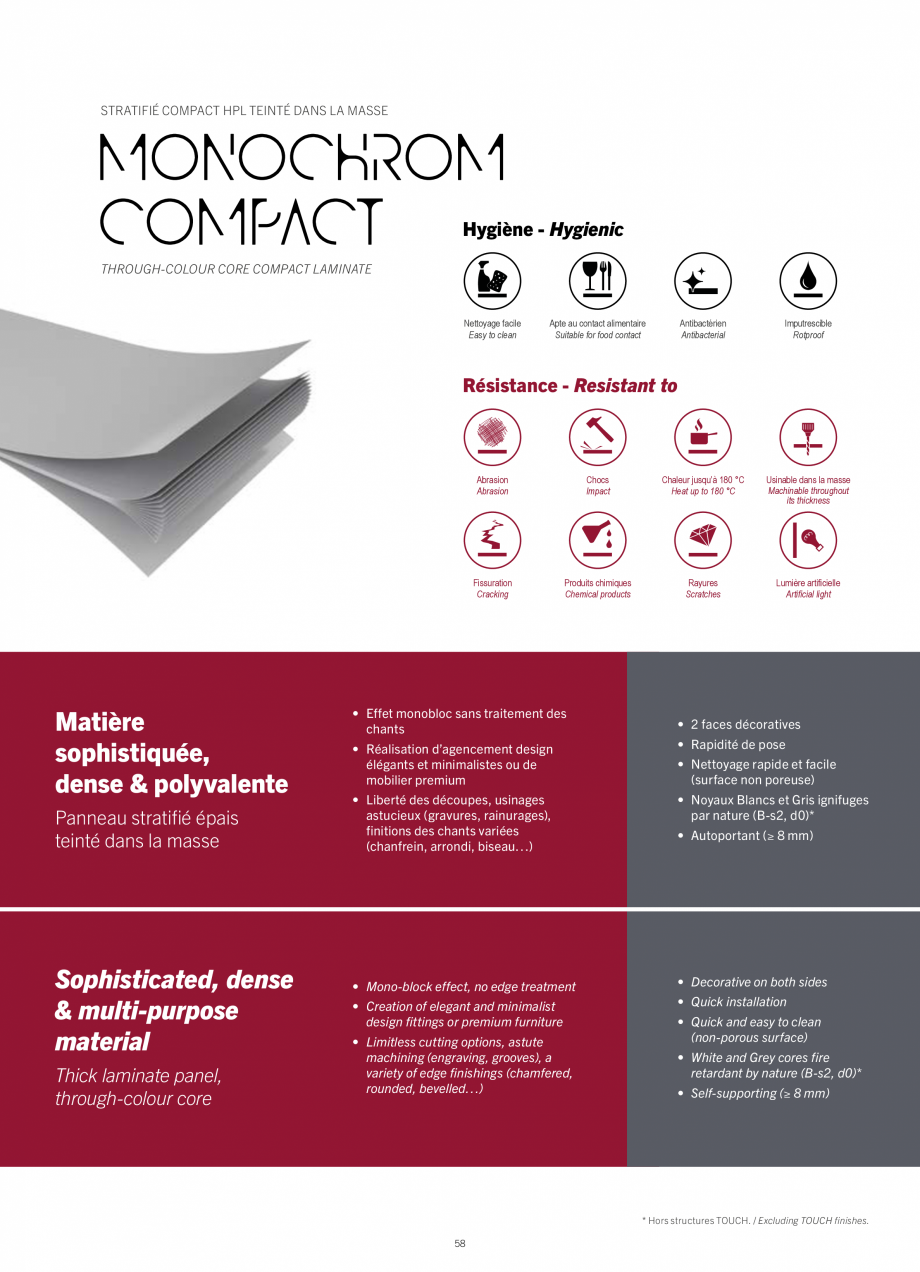 Pagina 60-Placi HPL pentru placari interioare POLYREY FOLIE HPL Catalog, brosura Engleza, Franceza se
murale.
...