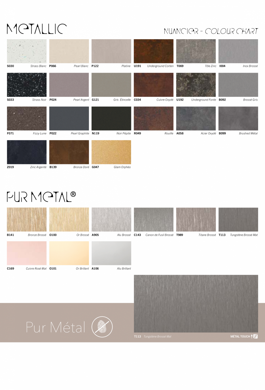 Pagina 95-Placi HPL pentru placari interioare POLYREY FOLIE HPL Catalog, brosura Engleza, Franceza 

SEV

F071...