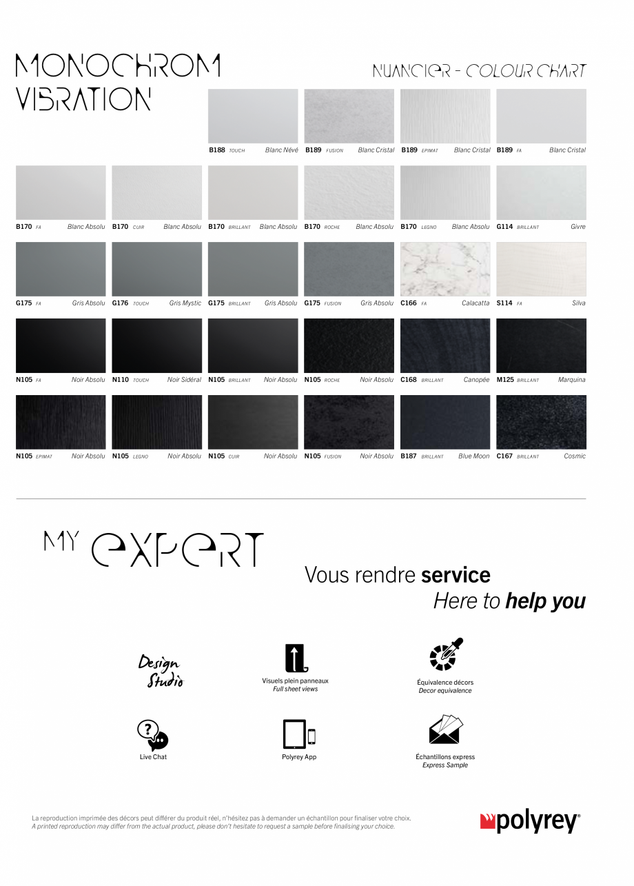 Pagina 96-Placi HPL pentru placari interioare POLYREY FOLIE HPL Catalog, brosura Engleza, Franceza  - LEG

FA
...