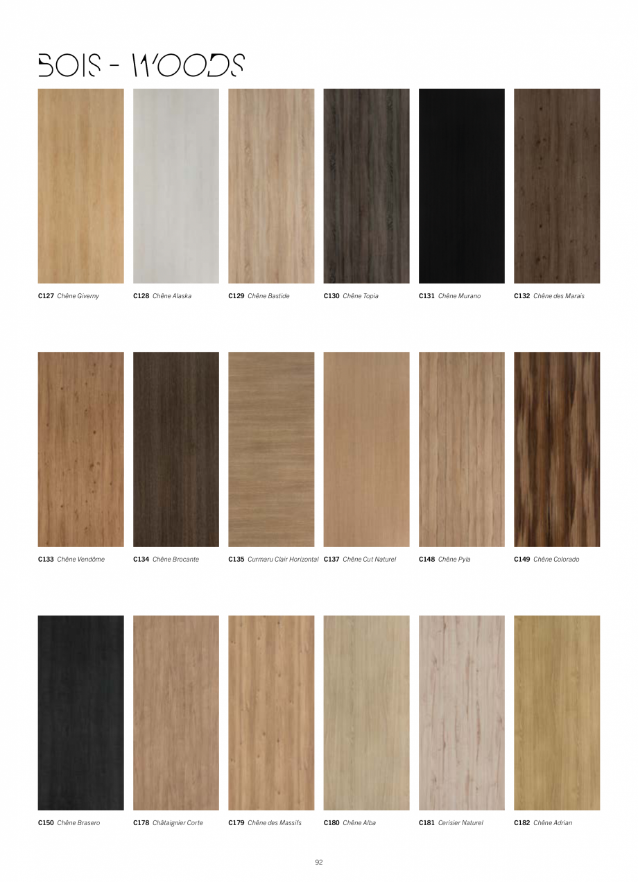 Pagina 98 - Placi HPL pentru placari interioare POLYREY FOLIE HPL Catalog, brosura Engleza, Franceza...